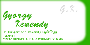 gyorgy kemendy business card